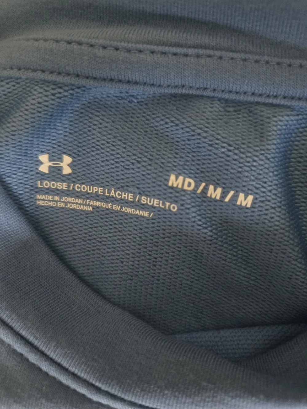 Under Armour Light Blue to Navy Ombre Long Sleeve Crew Shirt - Picture 2 of 2